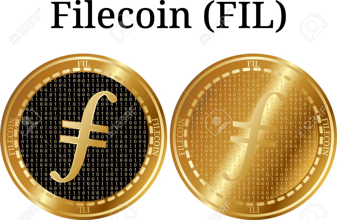 실물 금화 파일코인(FIL), 디지털 암호화폐 세트. 파일코인(FIL) 아이콘 세트입니다. 벡터 일러스트 레이 션 흰색 배경에  고립입니다. 로열티 무료 사진, 그림, 이미지 그리고 스톡포토그래피. Image 101207970