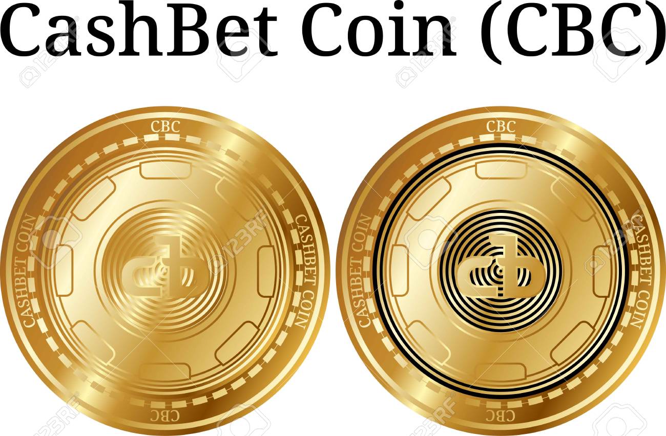 Conjunto De Moneda De Oro Física CashBet Coin (CBC), Criptomoneda Digital.  Conjunto De Iconos Ilustración Vectorial Aislada Sobre Fondo Blanco.  Ilustraciones svg, vectoriales, clip art vectorizado libre de derechos.  Image 104307351