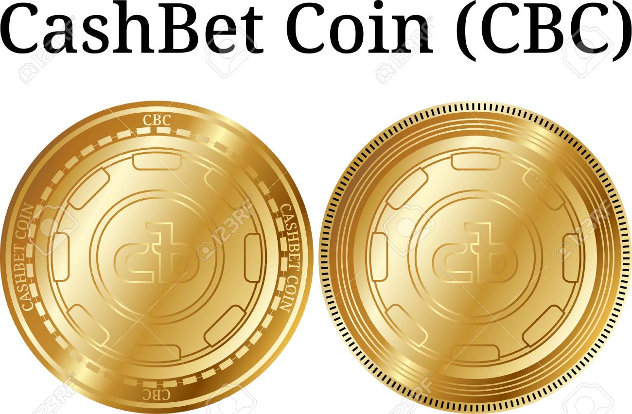 흰색 배경에 격리된 실제 황금 동전 캐시벳 동전 Cbc 디지털 암호화폐 아이콘 세트 벡터 일러스트레이션 로열티 무료 사진, 그림,  이미지 그리고 스톡포토그래피. Image 104307416