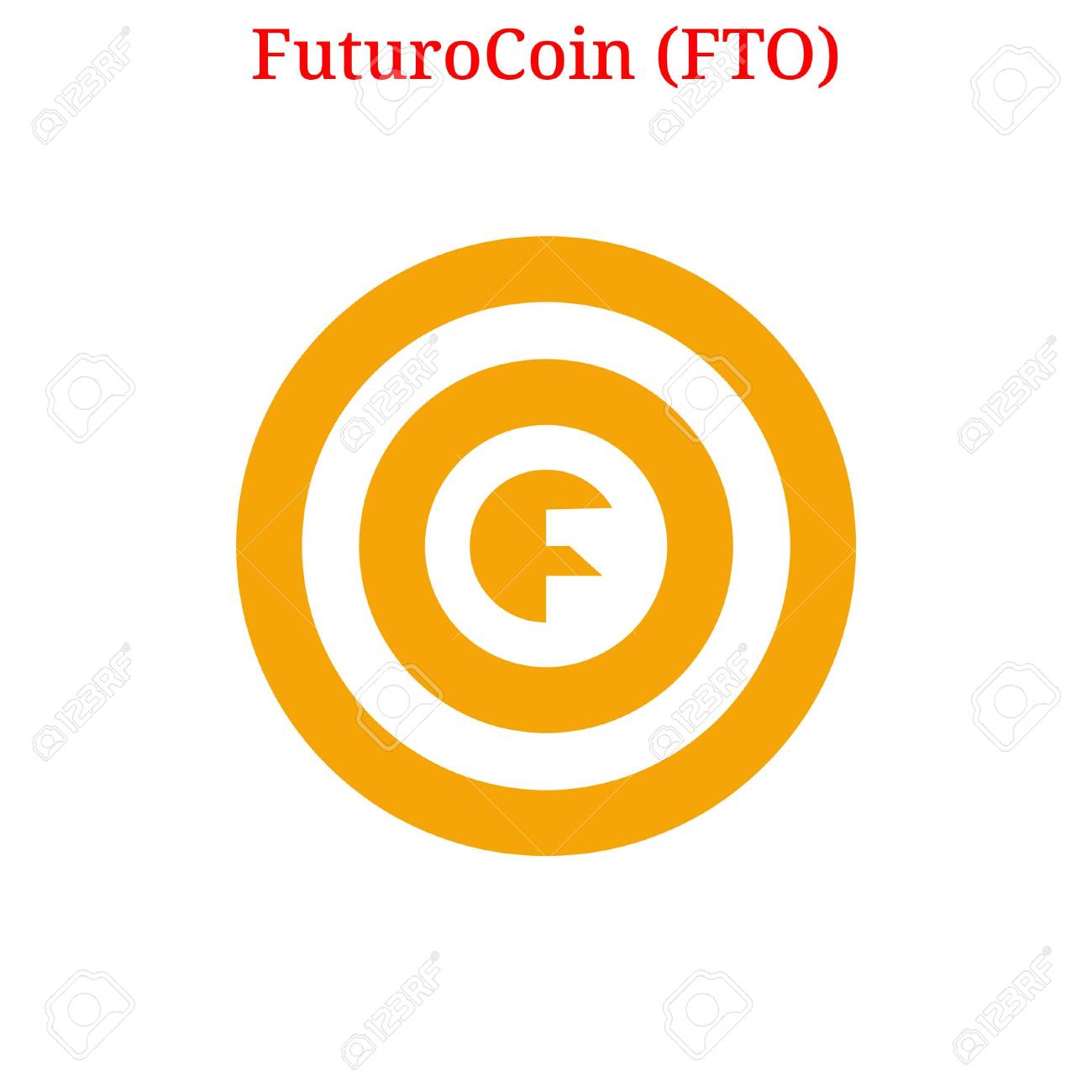 フツロコイン(FTO)暗号通貨ロゴのイラスト素材・ベクター Image 103778822