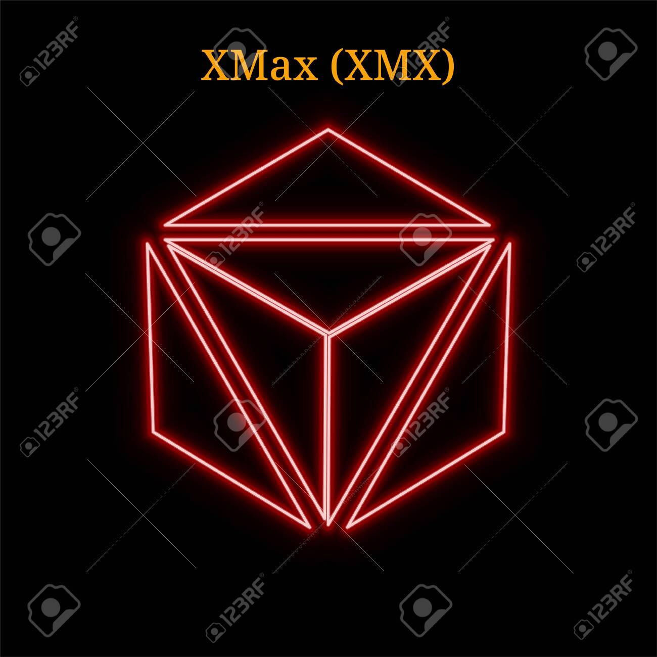 XMax (XMX) Cryptocurrency Symbol. Vector Illustration Eps10 Isolated On  Black Background Royalty Free SVG, Cliparts, Vectors, and Stock  Illustration. Image 103778825.