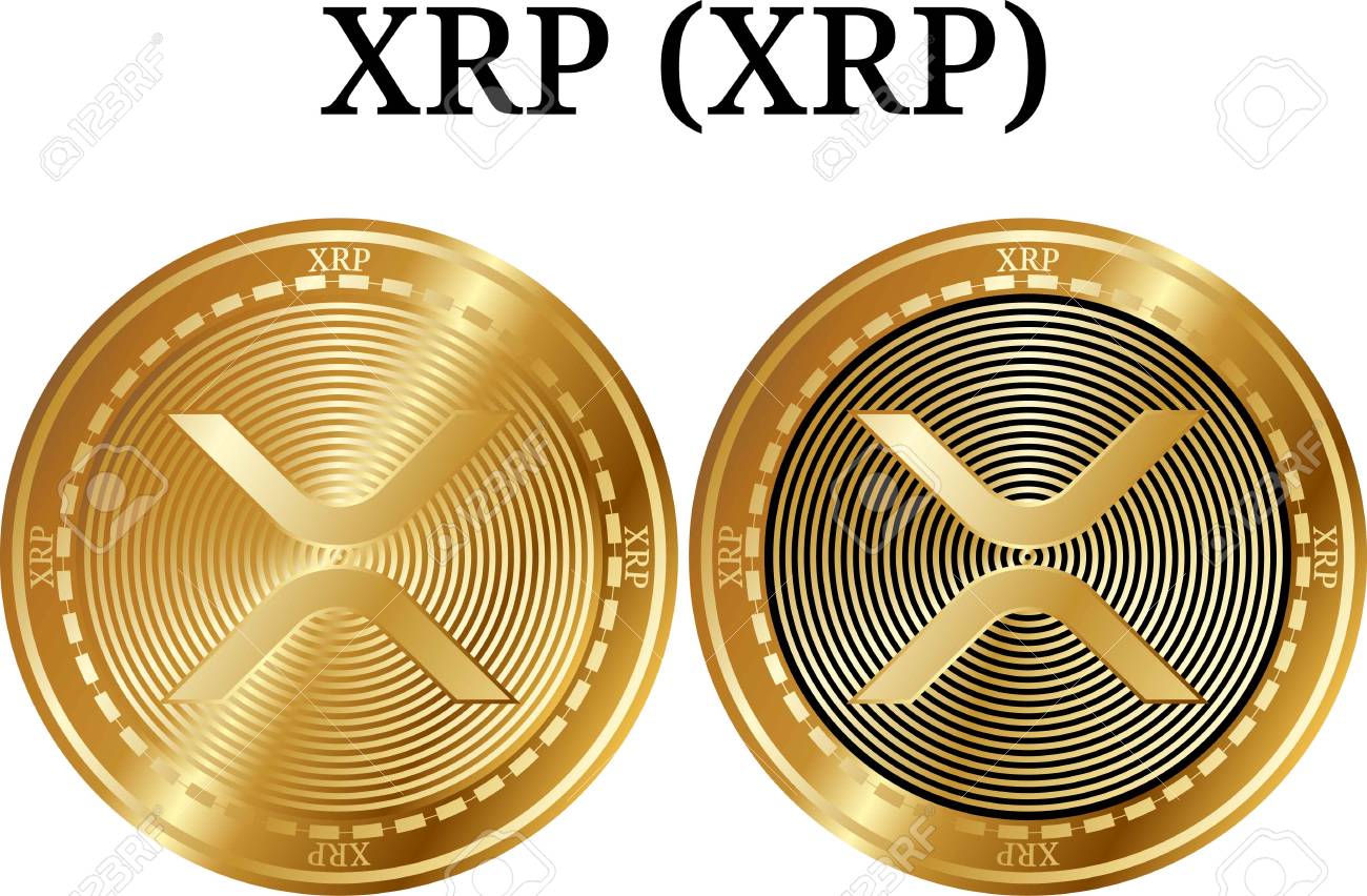 Conjunto De Moneda De Oro Física XRP (XRP), Criptomoneda Digital. Conjunto  De Iconos. Ilustración De Vector Aislado Sobre Fondo Blanco. Ilustraciones  svg, vectoriales, clip art vectorizado libre de derechos. Image 104979827