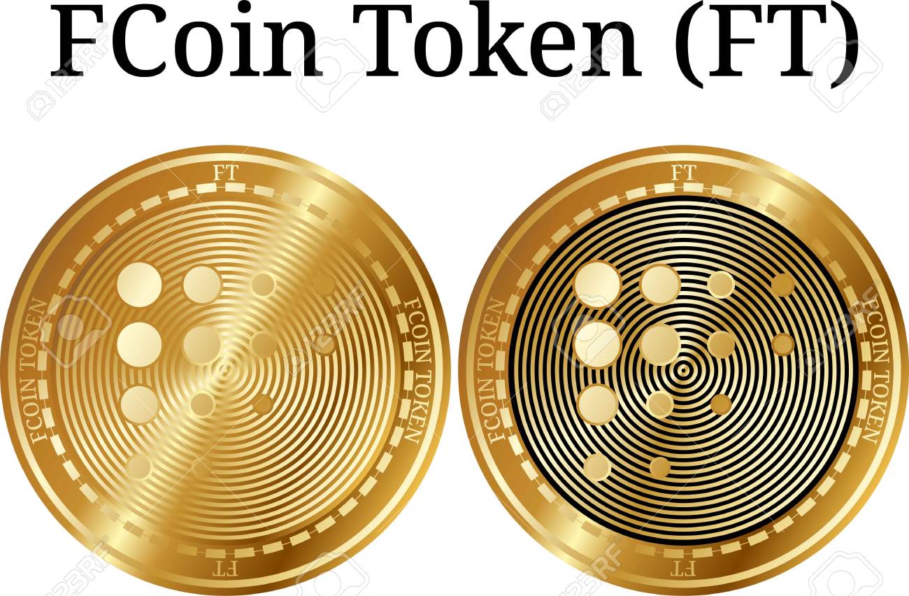 Set Of Physical Golden Coin Fcoin Token Ft Digital Cryptocurrency Icon Set  Vector Illustration Isolated On White Background 로열티 무료 사진, 그림, 이미지 그리고  스톡포토그래피. Image 105040696