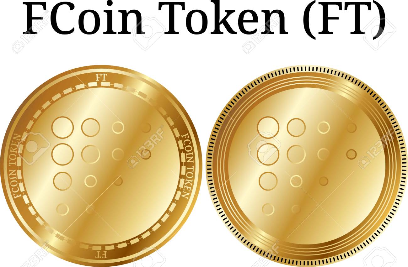 Conjunto De Moneda De Oro Física FCoin Token (FT), Criptomoneda Digital.  Conjunto De Iconos. Ilustración De Vector Aislado Sobre Fondo Blanco.  Ilustraciones svg, vectoriales, clip art vectorizado libre de derechos.  Image 104945317