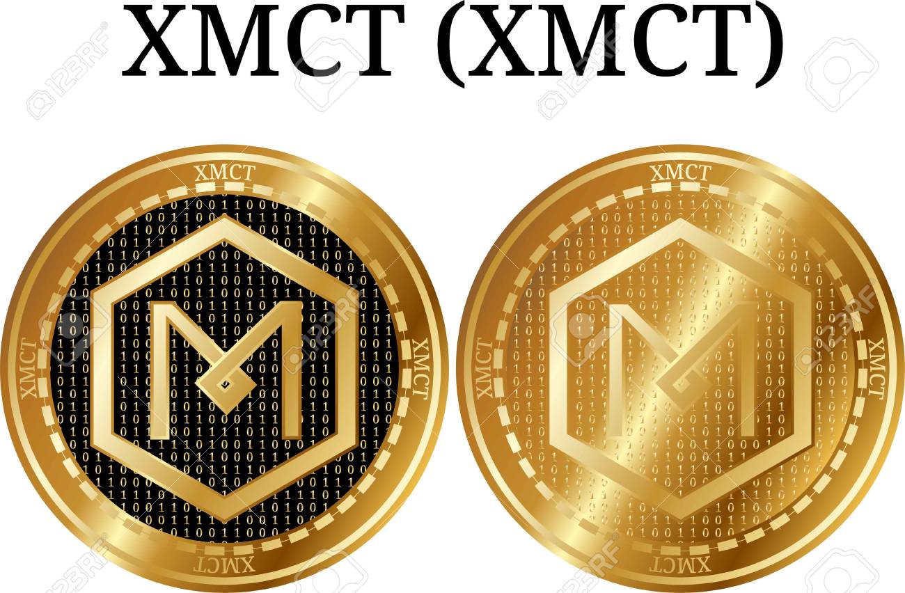 실제 황금 동전 Xmct Xmct 디지털 암호화폐 아이콘 세트 벡터 그림은 흰색 배경에 격리되어 있습니다. 로열티 무료 사진, 그림,  이미지 그리고 스톡포토그래피. Image 104945324