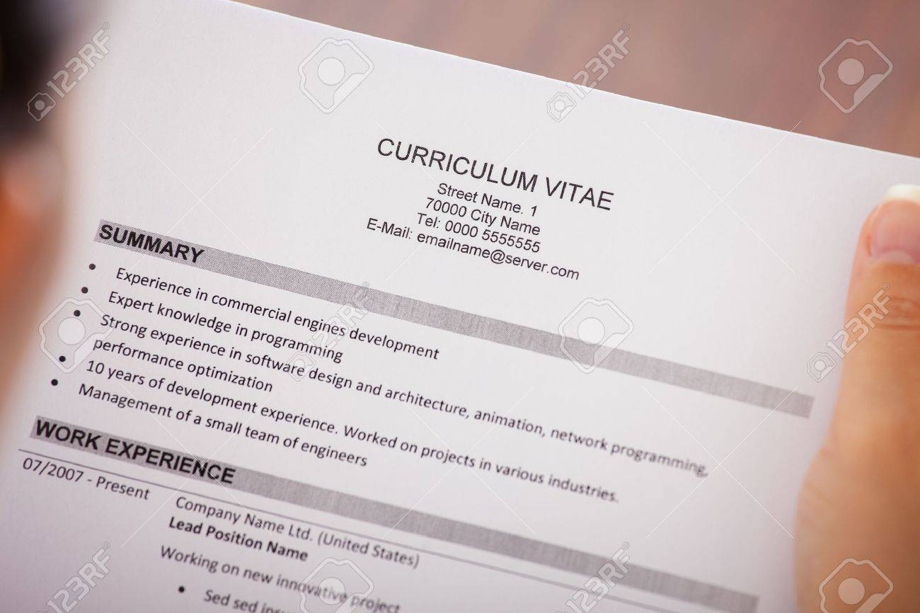 united states curriculum vitae