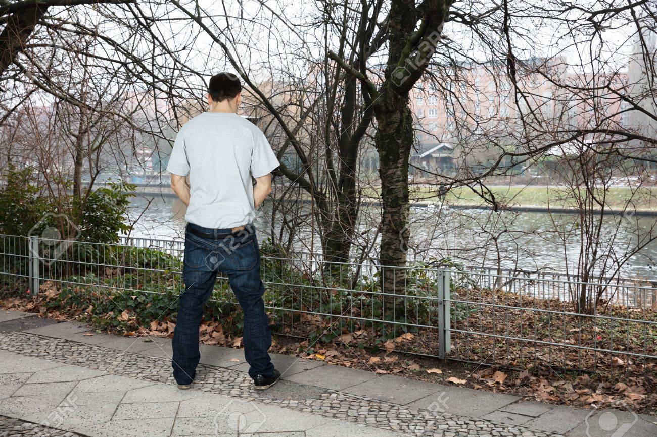 Woman Pissing Outside