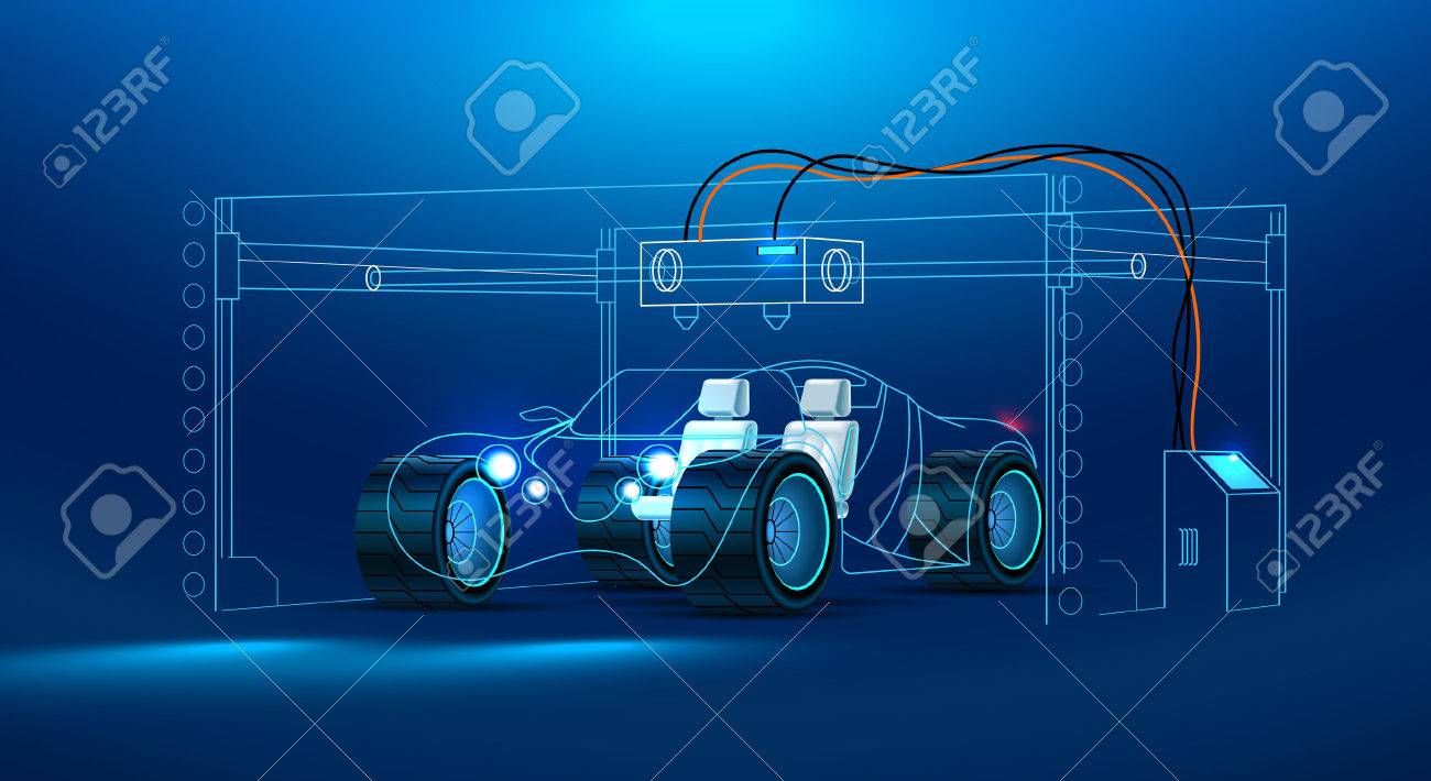 3d prototyping and 3d printing of a car, automobiles at a large industrial 3d printer. Abstract the concept car. Concept vector illustration - 76504075 3d prototyping and 3d printing of a car, automobiles at a large industrial 3d printer. Abstract the concept car. Concept vector illustration - 76504075