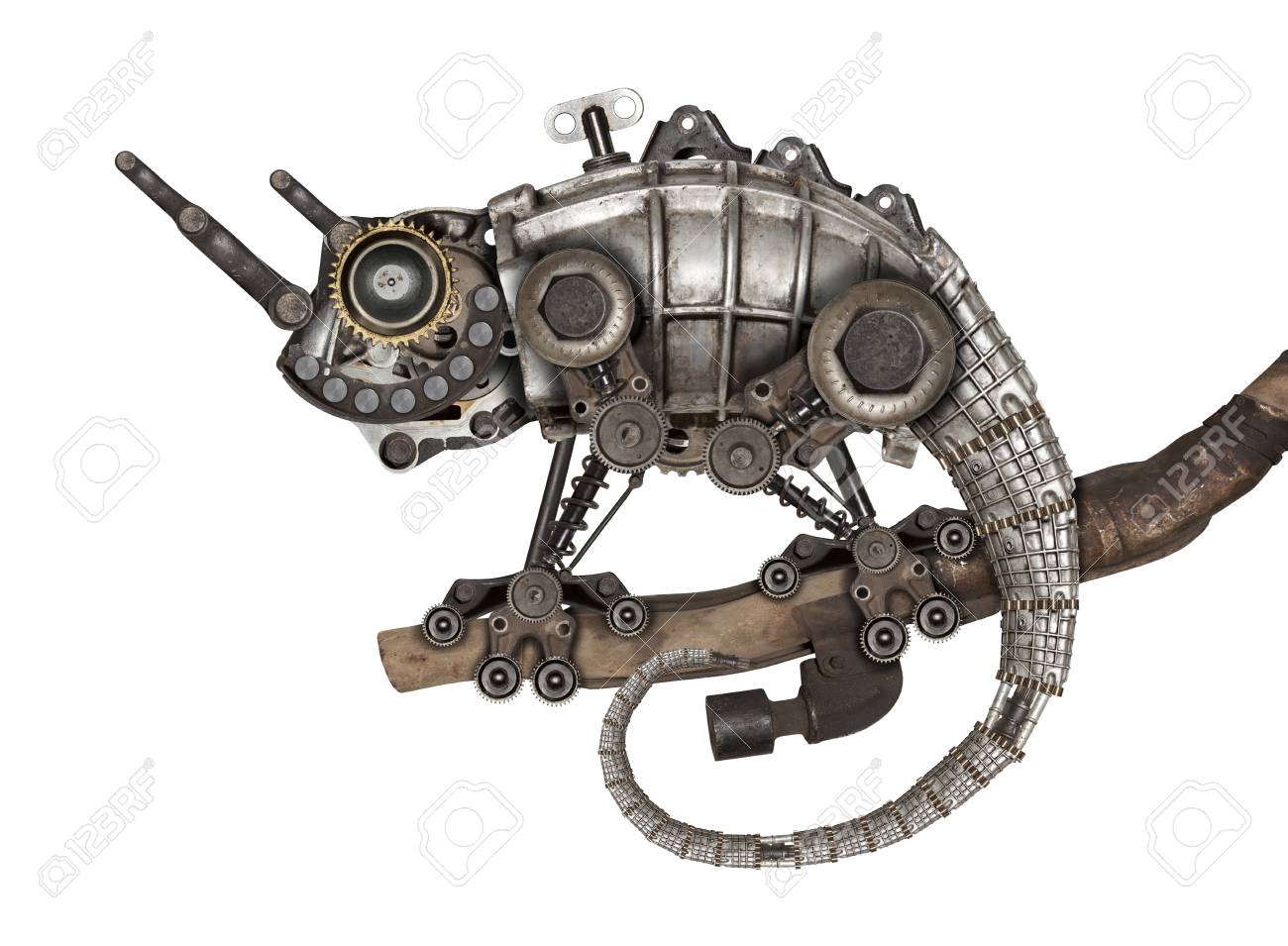 Steampunk style lizard. Mechanical animal photo compilation - 83568371 Steampunk style lizard. Mechanical animal photo compilation - 83568371