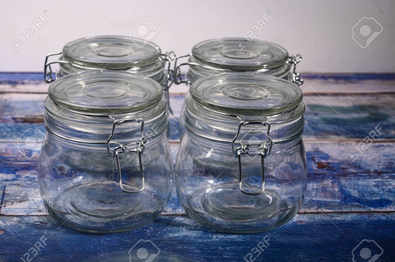 Glass Jar With Lid And Metal Lock For Storing Spices Stock Photo Picture And Royalty Free Image Image 131563205