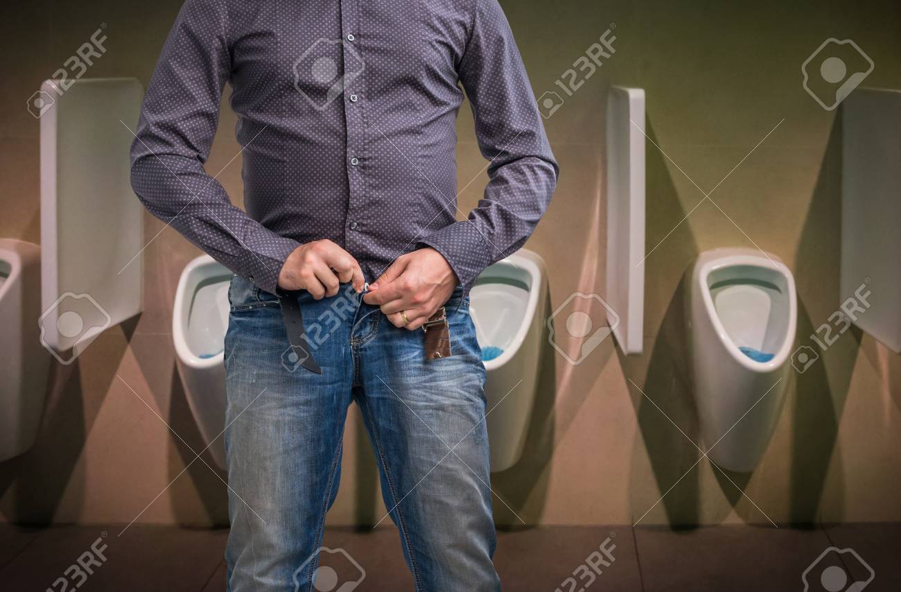 pissing toilet white jeans Man Zip His Pants Up After Peeing On The Public Toilet In Restroom Stock  Photo, Picture and Royalty Free Image. Image 73547779.