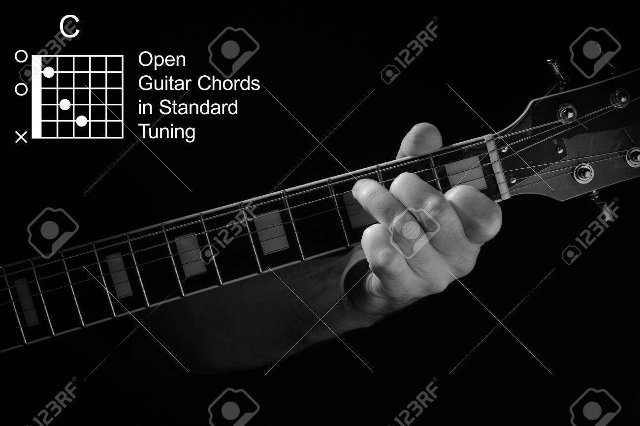 Open Guitar Chords In Standard Tuning Guitar Tutorial Series Stock Photo Picture And Royalty Free Image Image