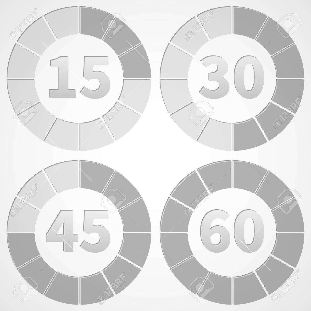 set timers black and white 15 minute intervals royalty free set timer 15 minutes