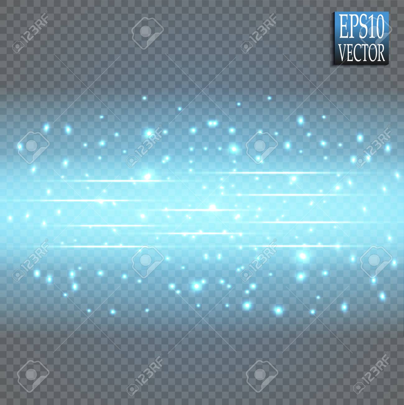 pic Transparent Background Glowing Blue Light round blue glow rays night scene with sparks on transparent background