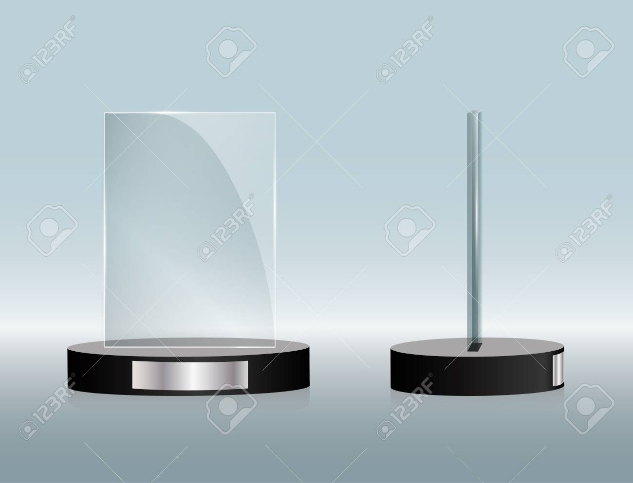 empty glass award isolated
