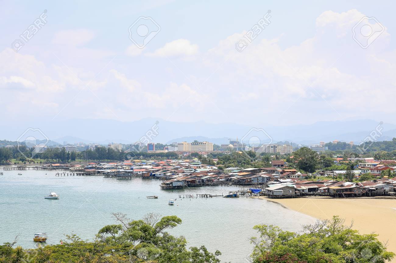 View Of Floating Village In Kota Kinabalu Malaysia Stock Photo Picture And Royalty Free Image Image 50575308