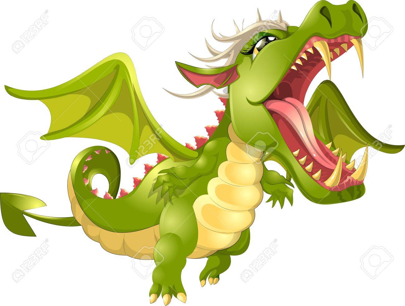 angry dragon cartoon royalty free cliparts vectors and stock
