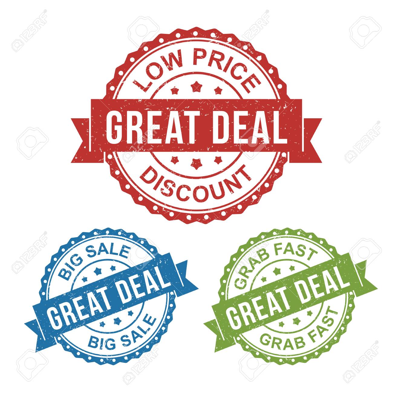 Great Deal, Low Price, Big Sale, Vector Badge Label Stamp Tag ...