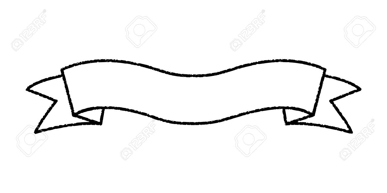 single blank vintage ribbon banner vector logo design scroll