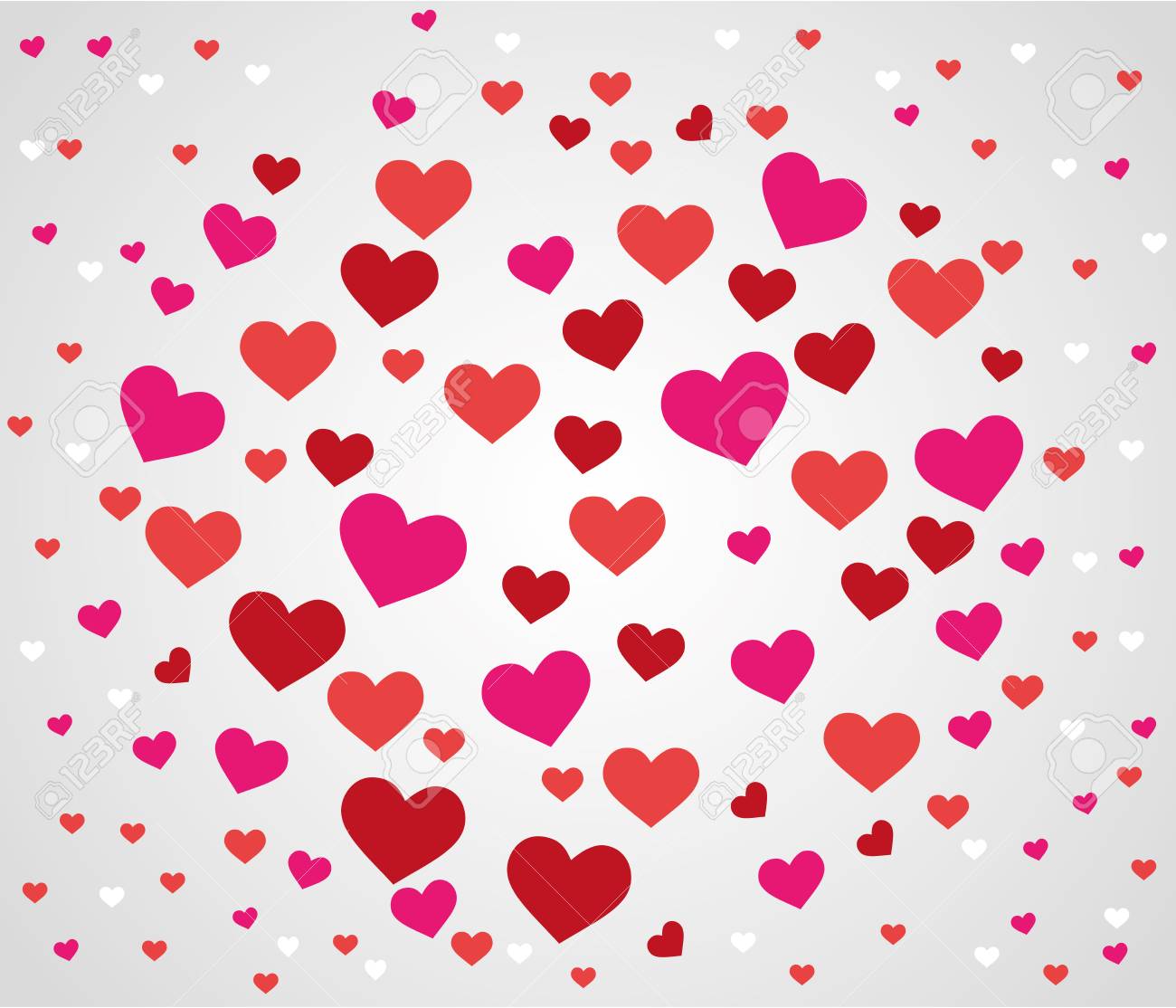 Valentine Heart Shape Theme Background Vector Design For Gift