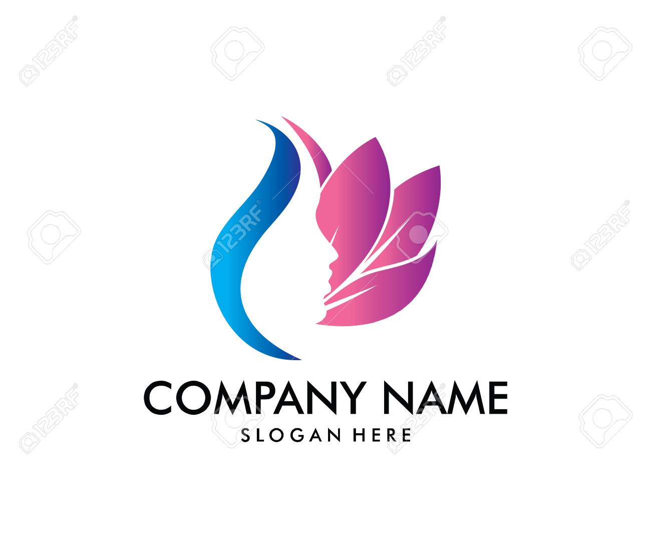 Vector Logo Design For Beauty Salon, Dermatology Center And Wellness House.  Royalty Free SVG, Cliparts, Vectors, and Stock Illustration. Image 95572662., image size:1300x1114