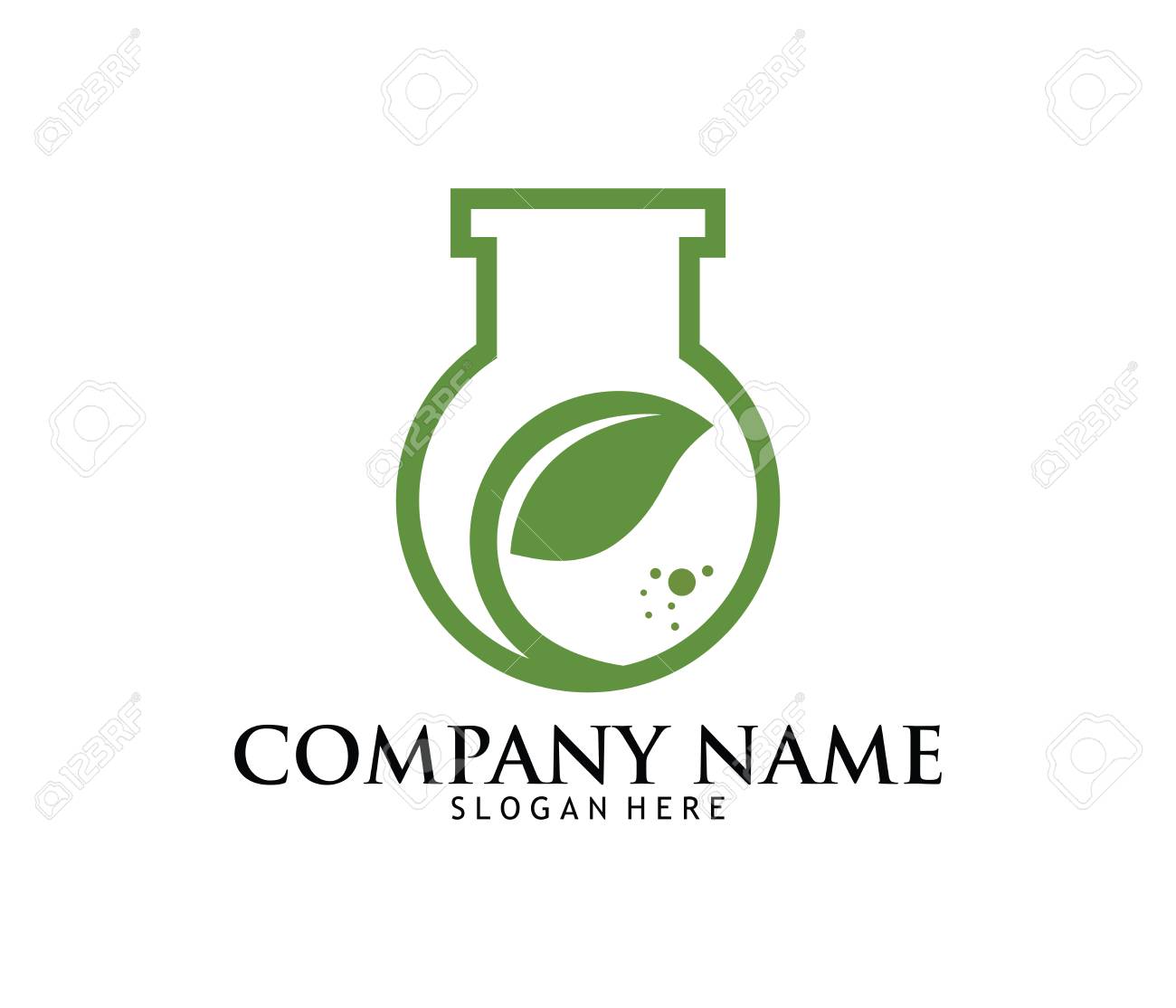 Medical Marijuana Cannabis Drug Pharmacy Laboratory Vector Logo