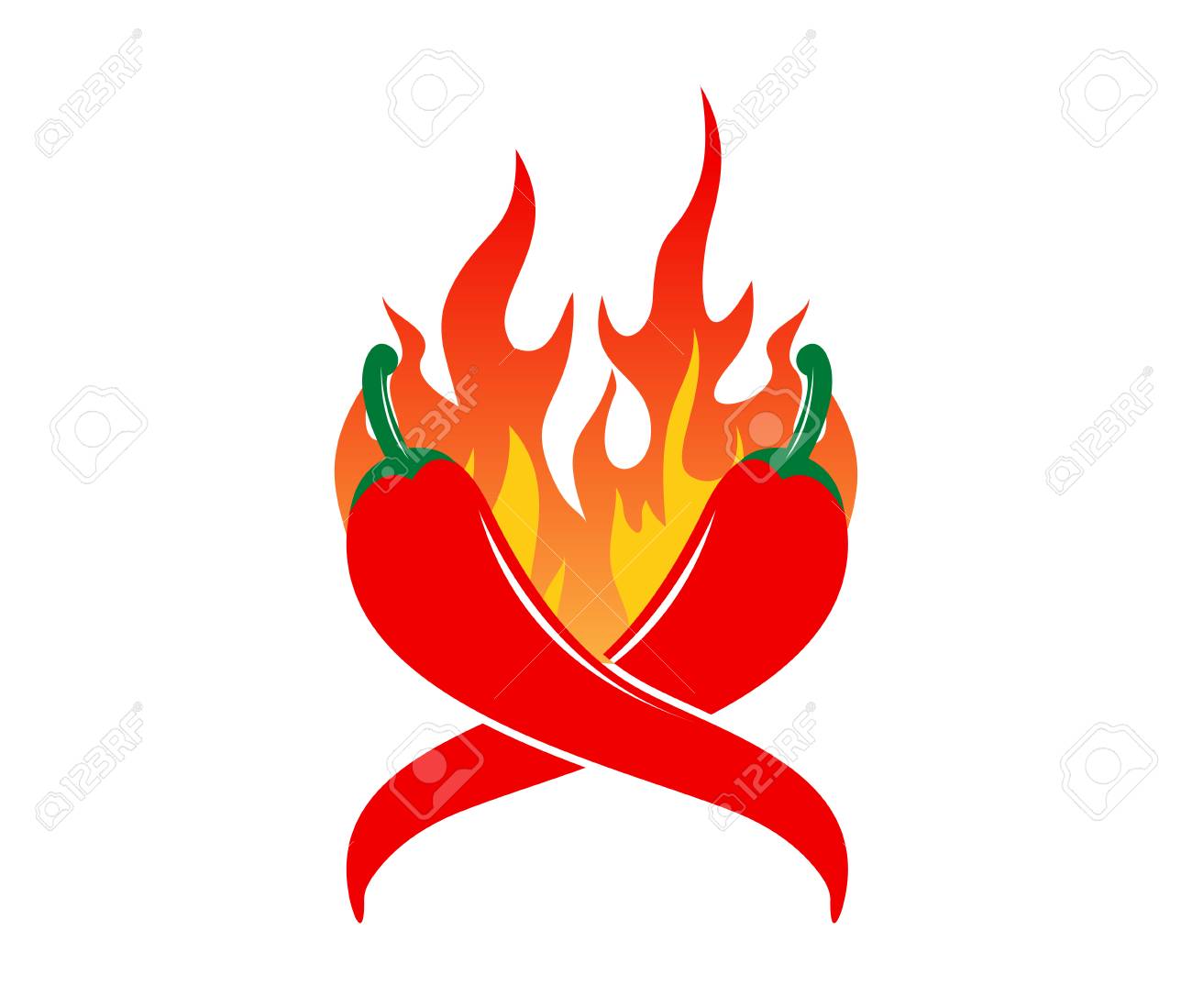 Chili Hot And Spicy Food Vector Logo Design Inspiration For
