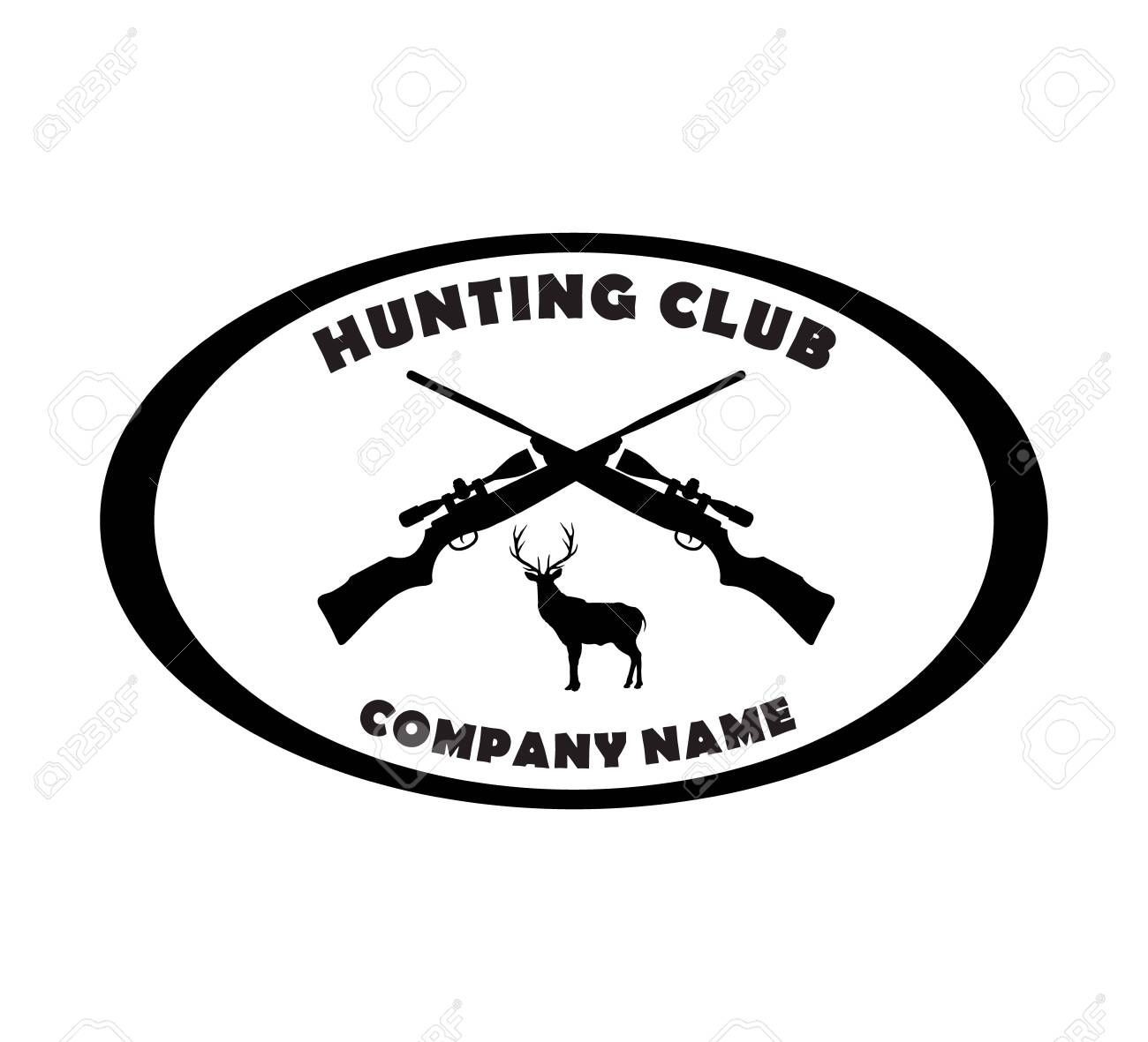Crossed Rifle Gun Silhouette Logo Design Template Inspiration For Hunting  Outdoor Extreme Sport Royalty Free SVG, Cliparts, Vectors, And Stock  Illustration. Image 126602655.