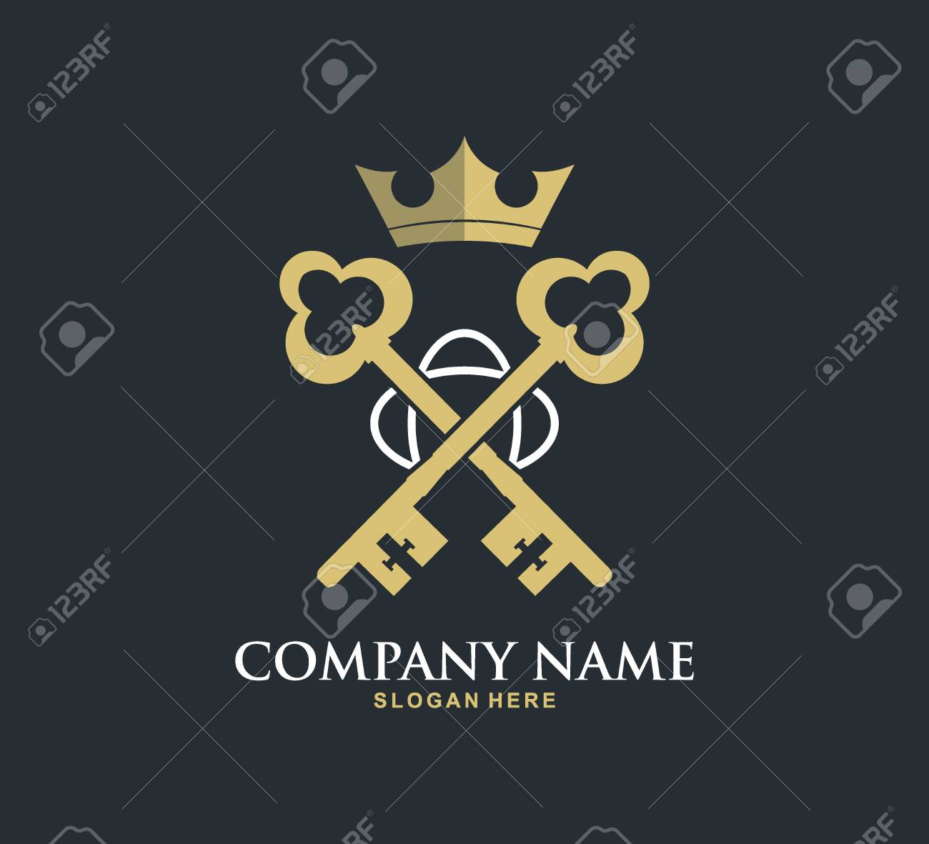 King Crown Key Property Home Real Estate Vector Logo Design Template Royalty Free Cliparts Vectors And Stock Illustration Image 127909199