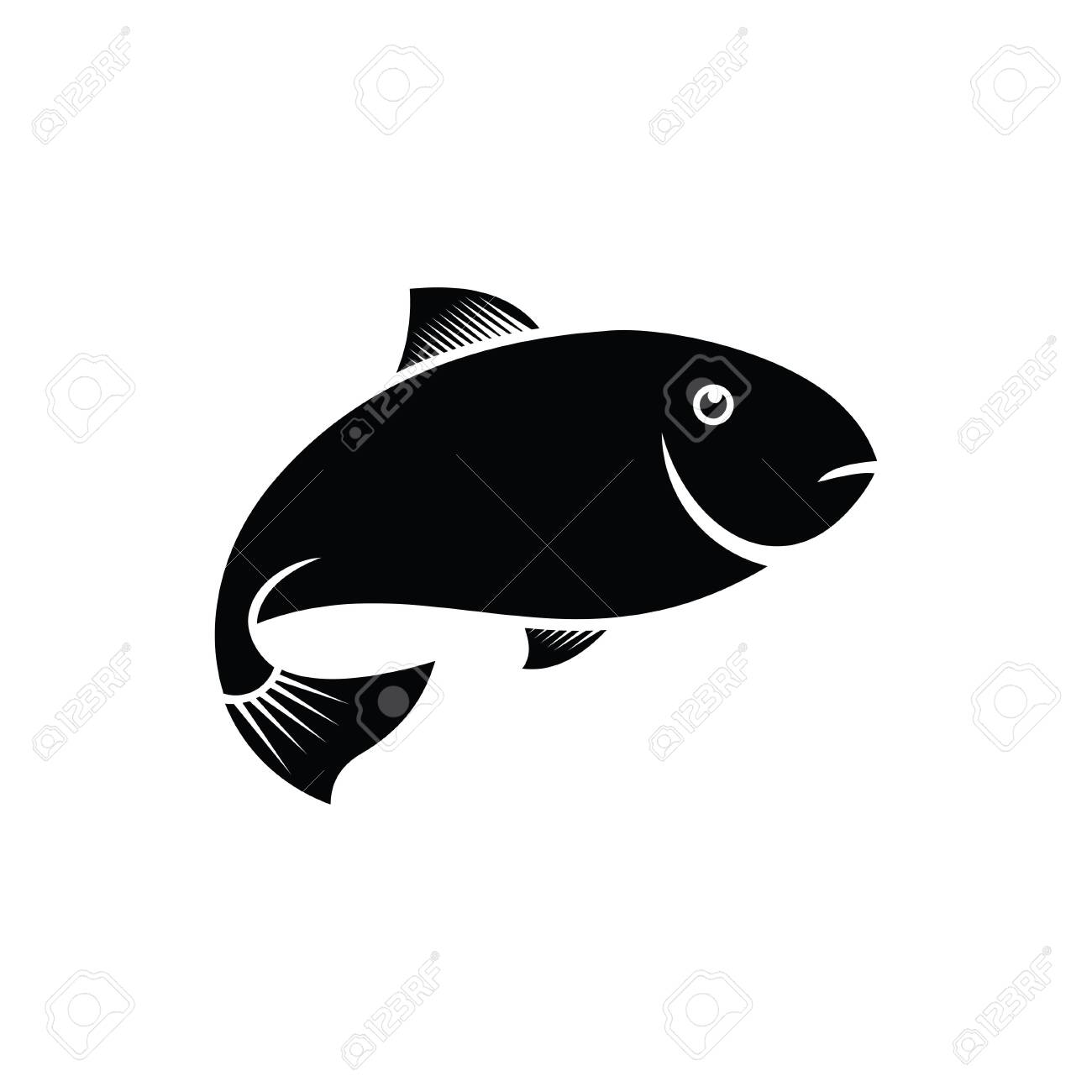 fish vector logo design template for seafood supply business or fish tank  home decoration service