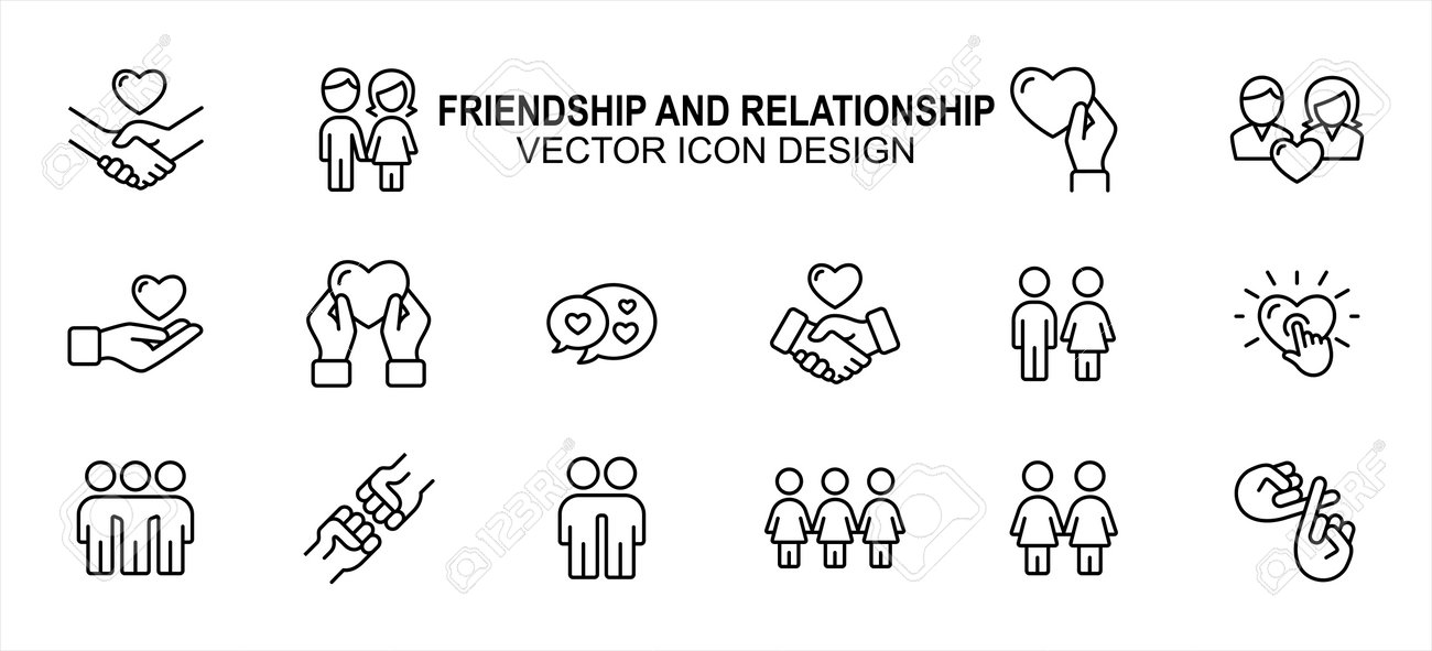 Simple Set of friendship and relationship Related Vector icon user interface graphic design. Contains such Icons as handshake, holding hand, giving love, receiving, chat, sisterhood, brotherhood, - 168493330 Simple Set of friendship and relationship Related Vector icon user interface graphic design. Contains such Icons as handshake, holding hand, giving love, receiving, chat, sisterhood, brotherhood, - 168493330