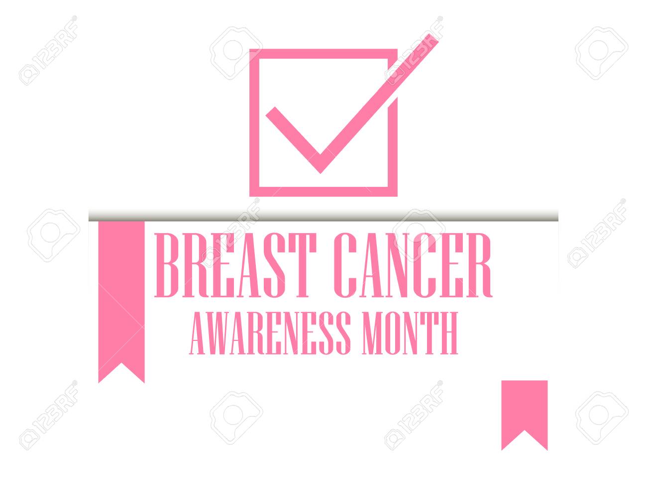 breast cancer awareness month Ð heck mark symbol vector