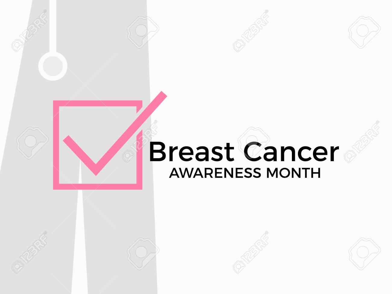 breast cancer awareness month medical doctor gown on background Ð