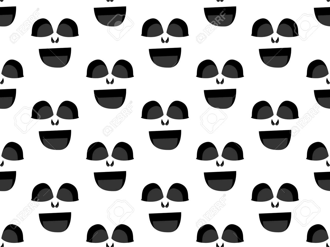 Scary face ghost on dark background Royalty Free Vector