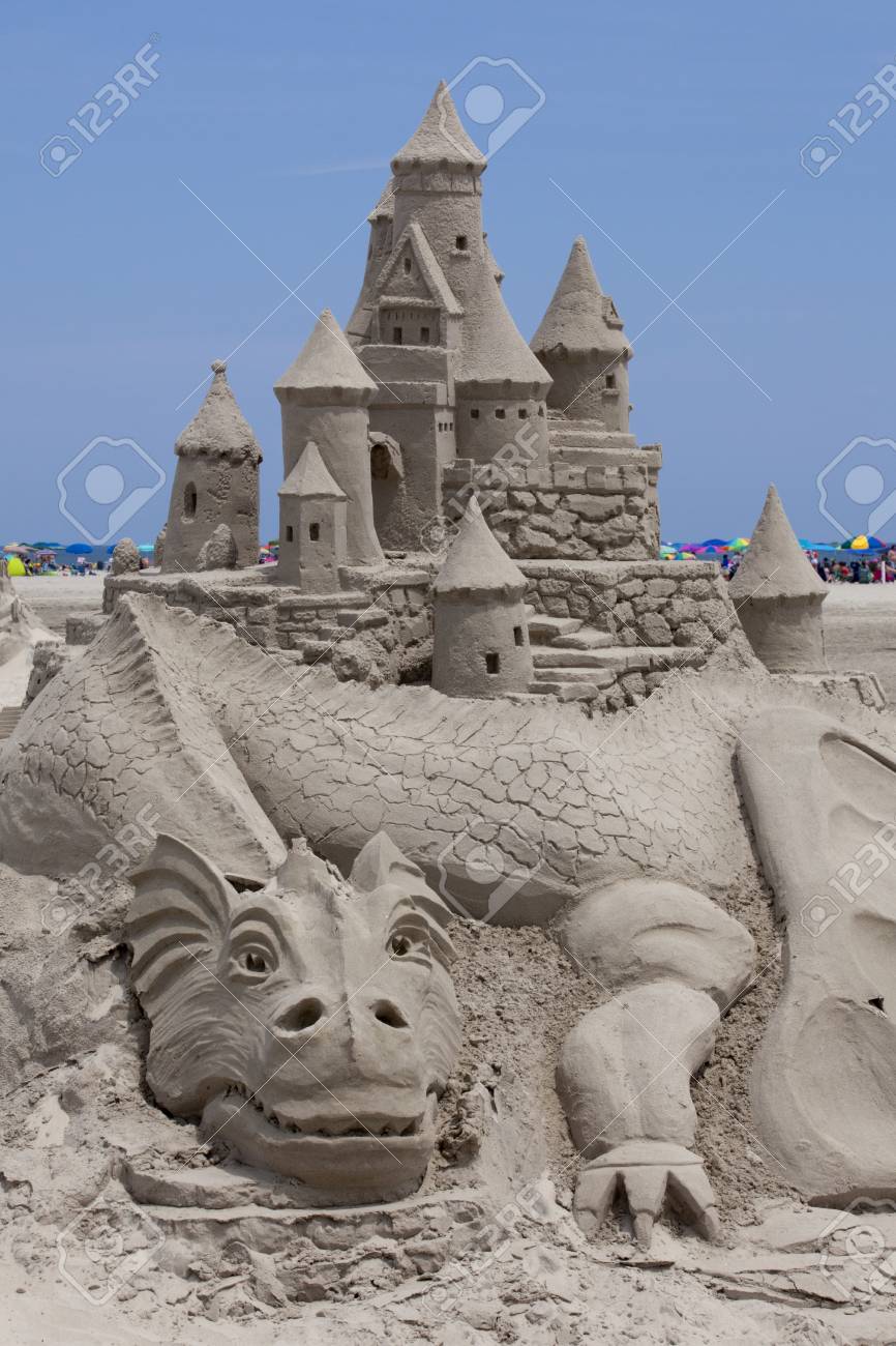 Sand Castle With Dragon Stock Photo Picture And Royalty Free Image Image