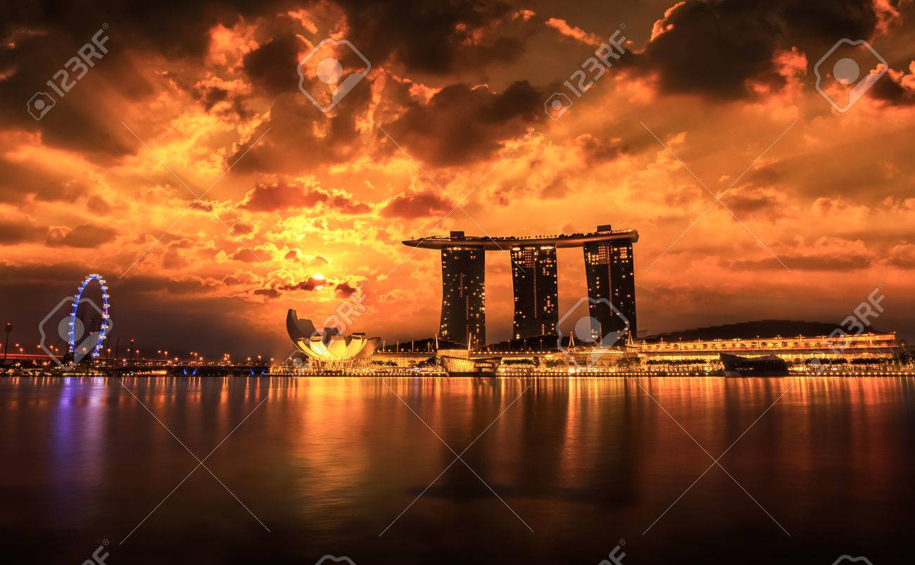 Landscape Of The Singapore Financial District And Business Building Stock Photo Picture And Royalty Free Image Image