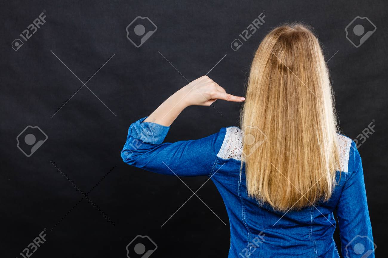 Hairstyle And Hairdo Haircare Concept Back View Of Blonde Woman