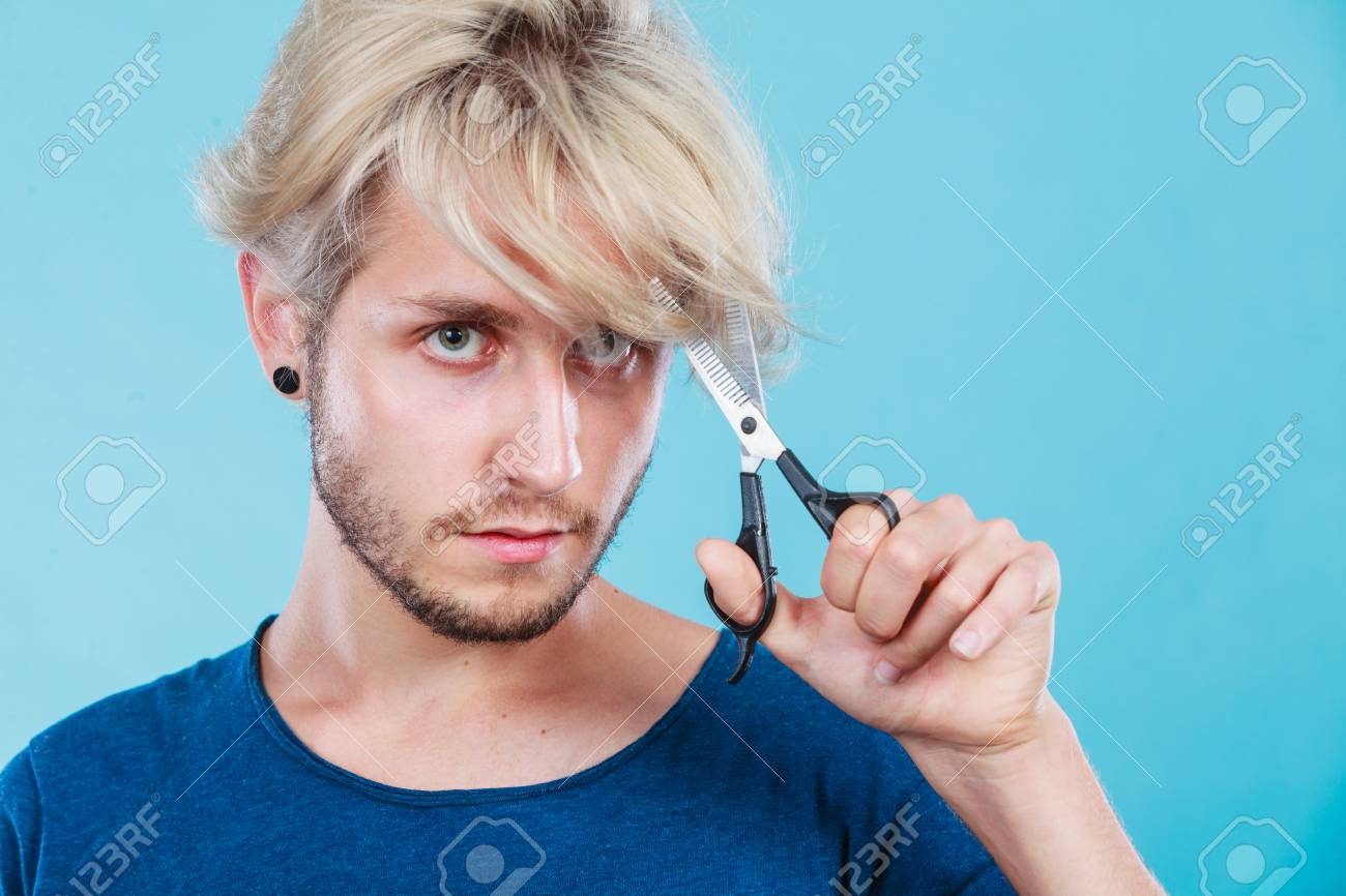 Coiffure Hairstyle And Haircut Young Cool Guy Holding Special