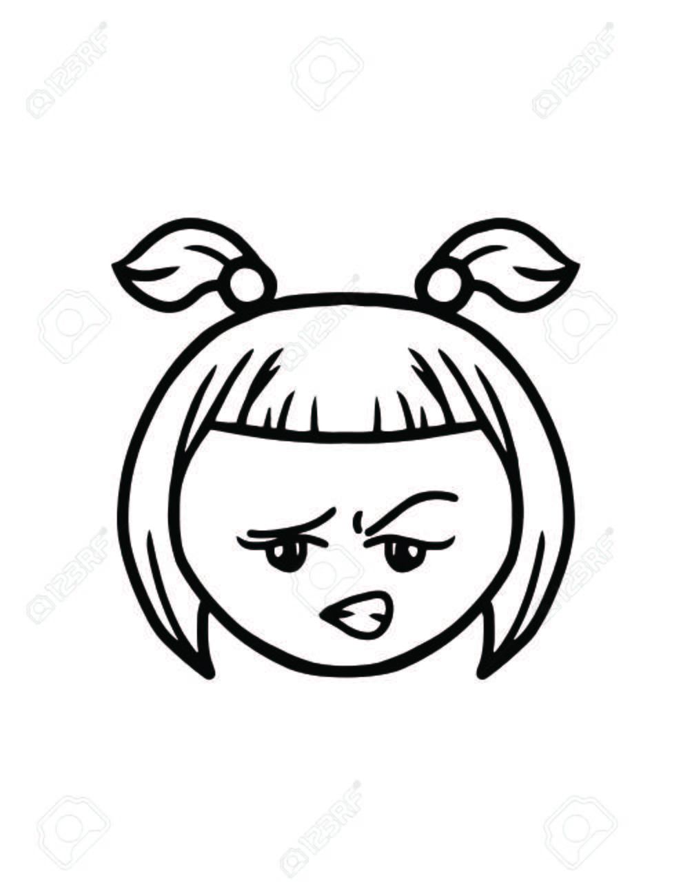 シンプルな細い線 Smriking 顔アイコン ベクトルのイラスト素材 ベクタ Image