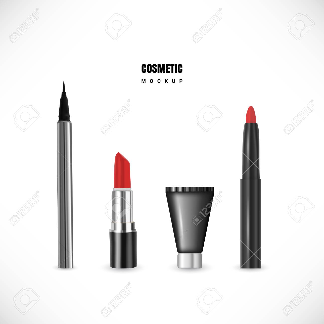 Download Classic Minimal Makeup Set Of Realistic 3d Cosmetics Cosmetic Royalty Free Cliparts Vectors And Stock Illustration Image 102395330