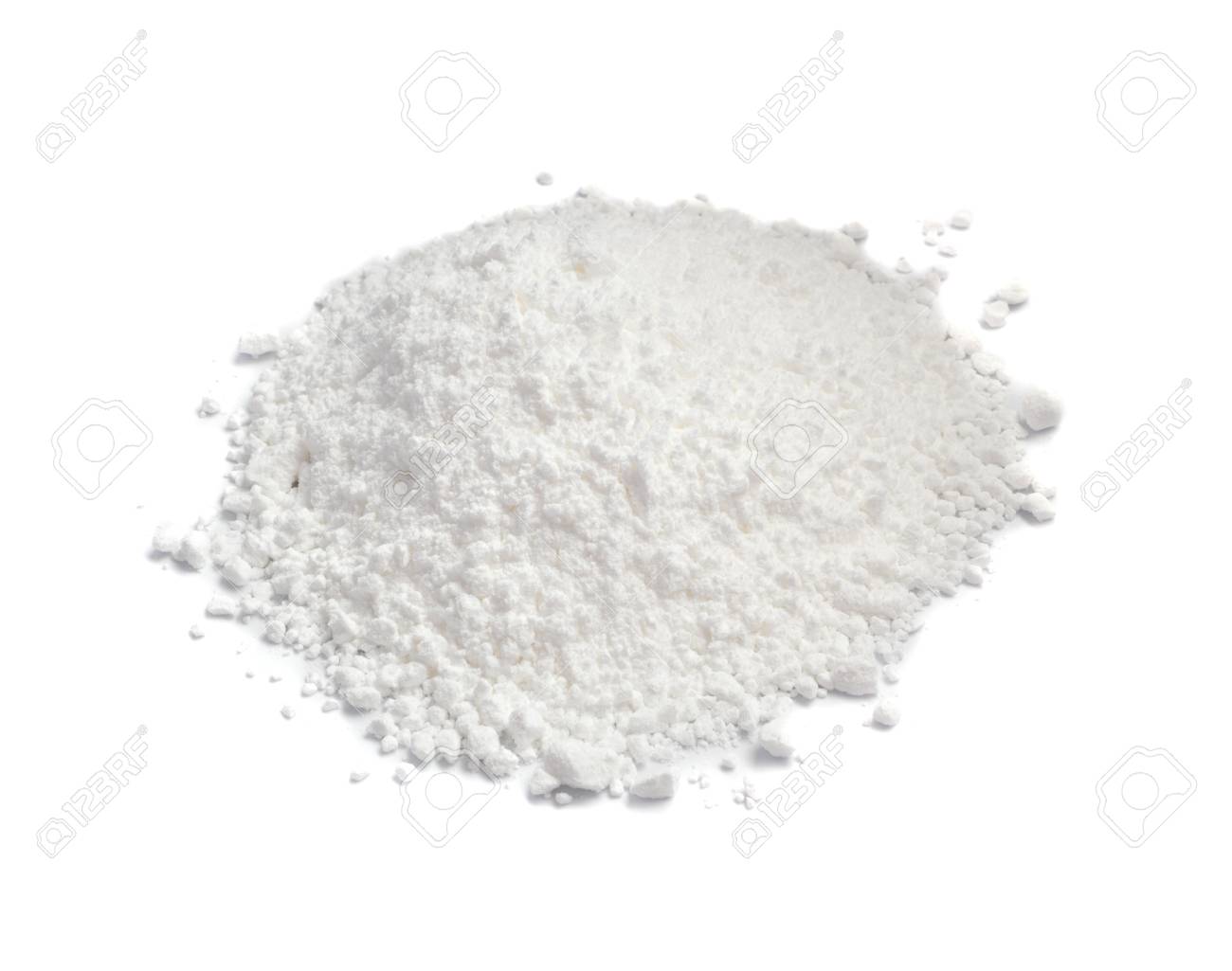 White Powder Of Gypsum Clay Or Diatomite Isolated On White Background Stock Photo Picture And Royalty Free Image Image 108081981
