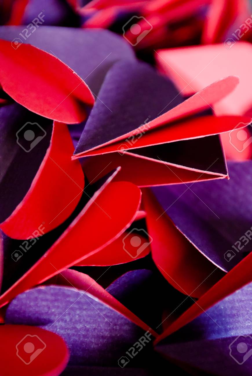 赤と紫のハートの背景 の写真素材 画像素材 Image