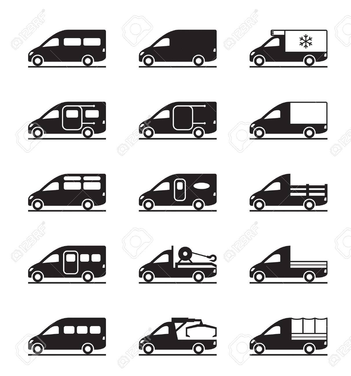 Types Of Vans >> Various Types Of Vans And Pickups Vector Illustration Types Of Vans >> Various Types Of Vans And Pickups Vector Illustration