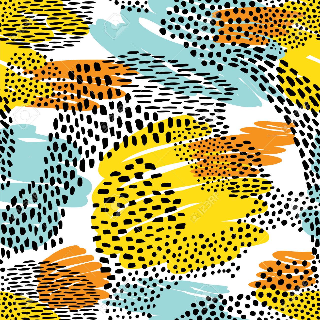 Fashionable seamless animal pattern background. Colorful exotic animal print. Vector pattern. - 77004193 Fashionable seamless animal pattern background. Colorful exotic animal print. Vector pattern. - 77004193