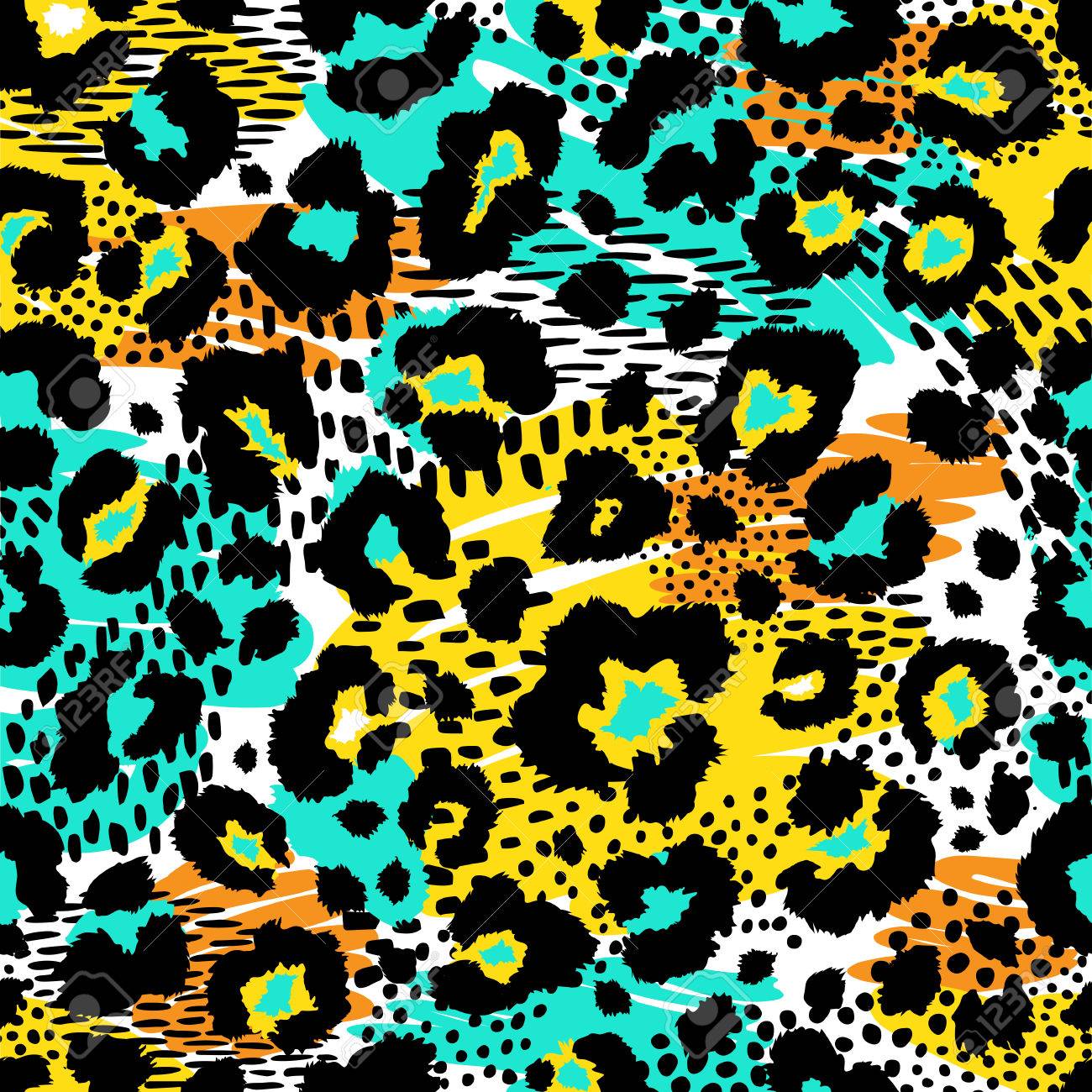 Seamless leopard wild pattern. Vector animal print. - 81303930 Seamless leopard wild pattern. Vector animal print. - 81303930