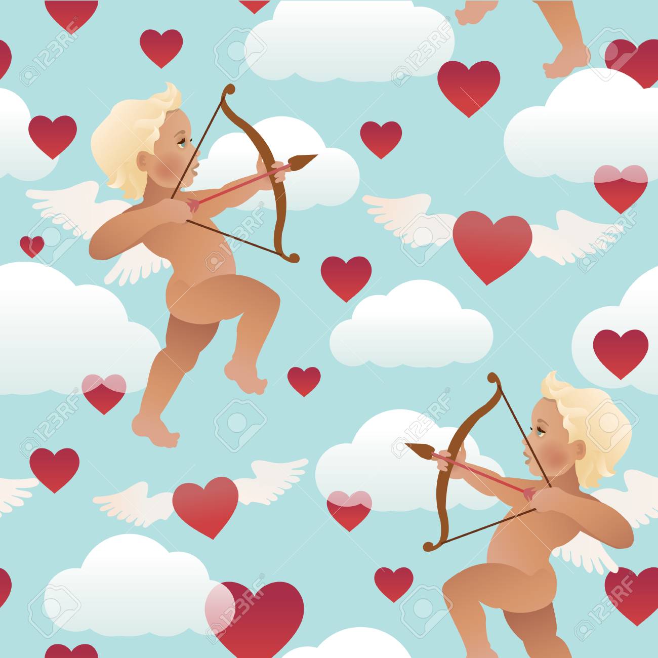 Cupidon Ange Avec Arc Et Fleche Visant Le Coeur De Quelqu Un Illustration Transparente La Saint Valentin Clip Art Libres De Droits Vecteurs Et Illustration Image 90576641