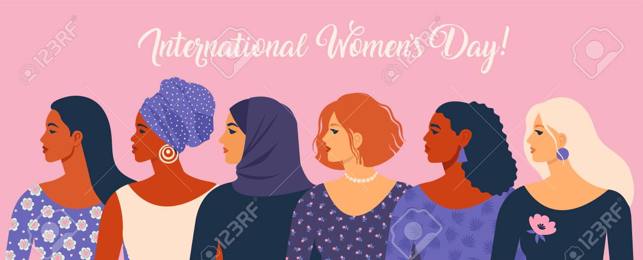 International Womens Day. Vector illustration with women different nationalities and cultures. - 118804032 International Womens Day. Vector illustration with women different nationalities and cultures. - 118804032