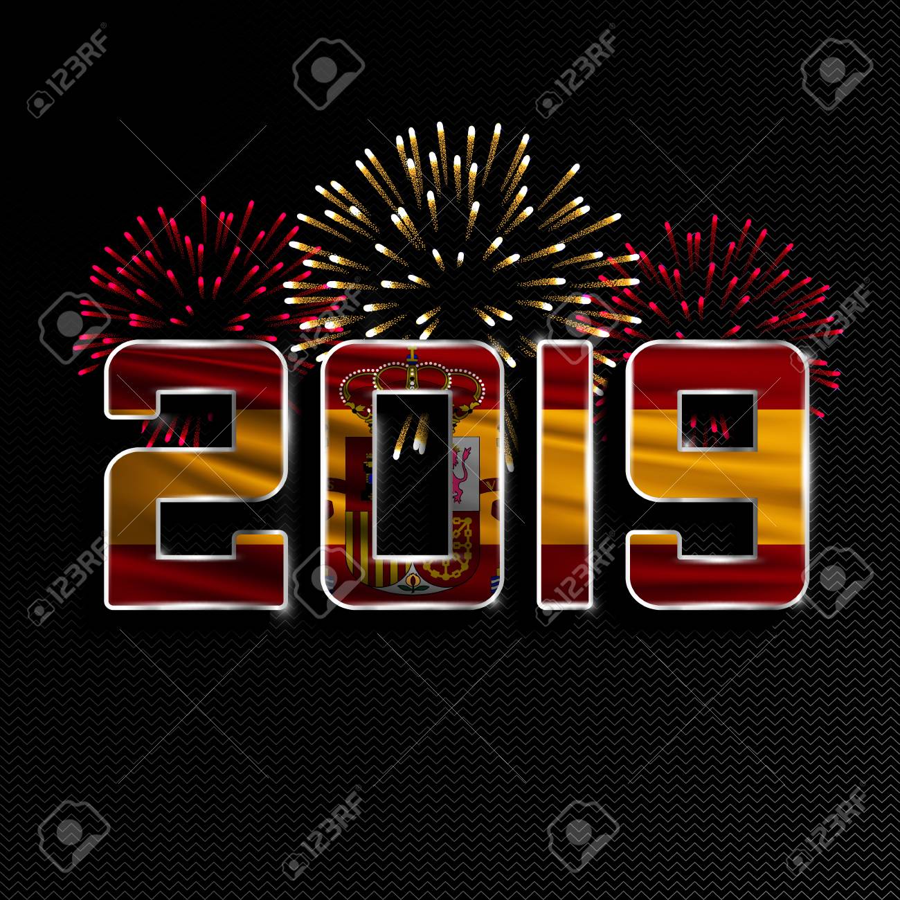 Christmas In Spain 2019 Happy New Year And Merry Christmas. 2019 New Year Background Christmas In Spain 2019 Happy New Year And Merry Christmas. 2019 New Year Background