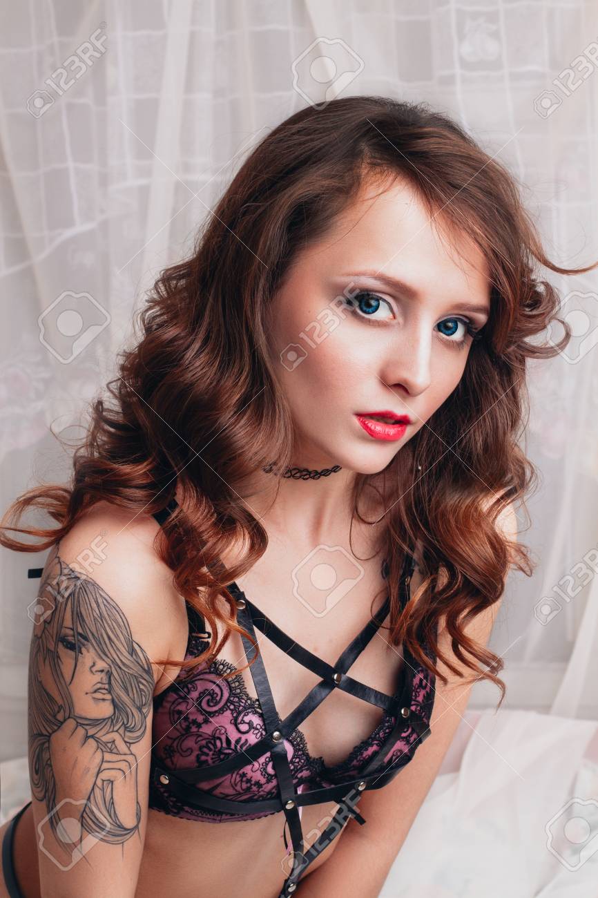 Beautiful Sexy Naked Girl In Underwear With A Belt On A White Bed Erotic Photoshoot Beautiful Sexy Naked Girl In Underwear With A Belt On A White Bed Erotic Photoshoot