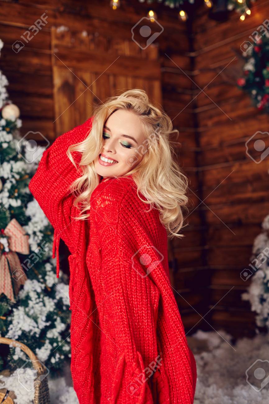 Sexy red sweater Clearance